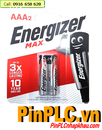 Energizer E92BP2, Pin đũa AAA 1.5v Alkaline Energizer E92BP2 (Singapore) _Vỉ 2viên